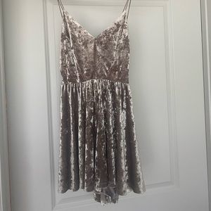 Urban Outfitters Silence & Noise Metallic Dress Up Romper